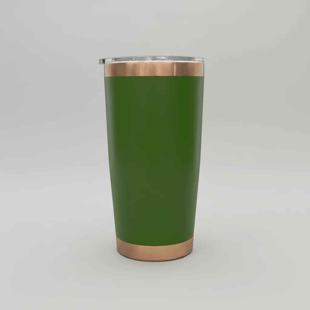 20oz Copper Plated Tumbler - Green
