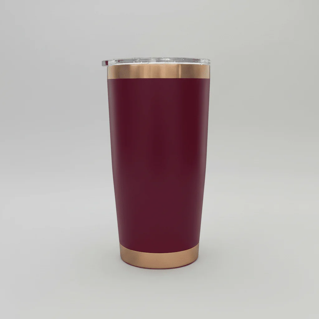 20oz Copper Plated Tumbler - Maroon