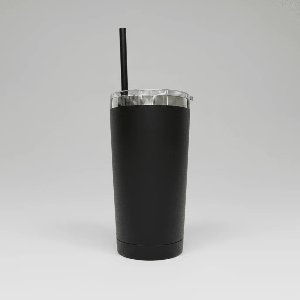 20oz Mirror Black Plated Tumbler - Black