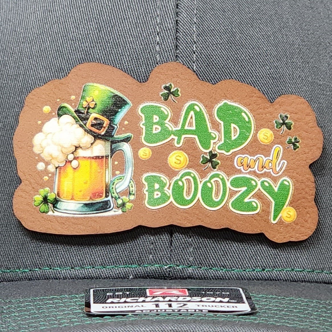 Bad Boozy UV Printed Leatherette Hat Patch - MR01