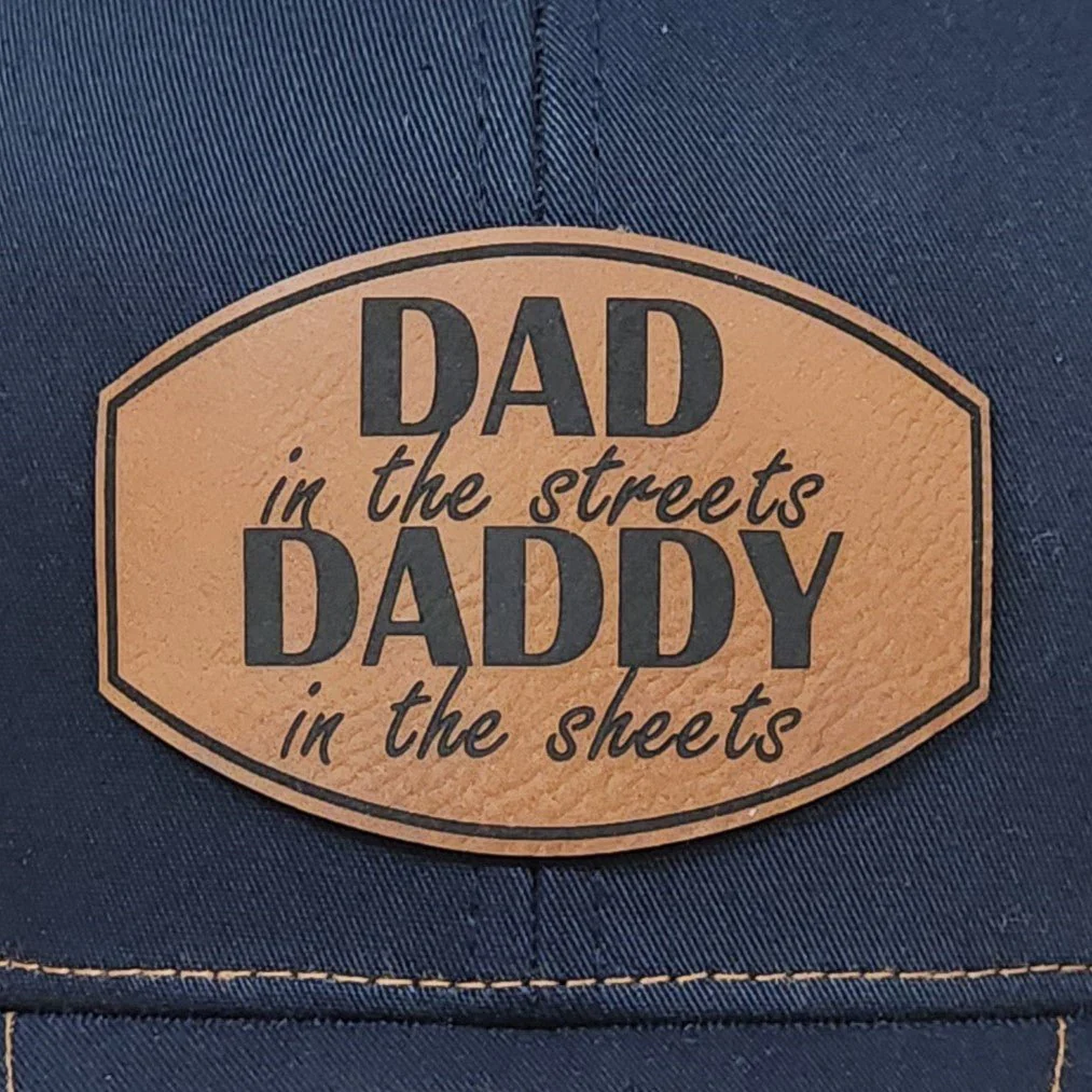 Dad Life Humor Patch Engraved Leatherette Hat Patch - MR01