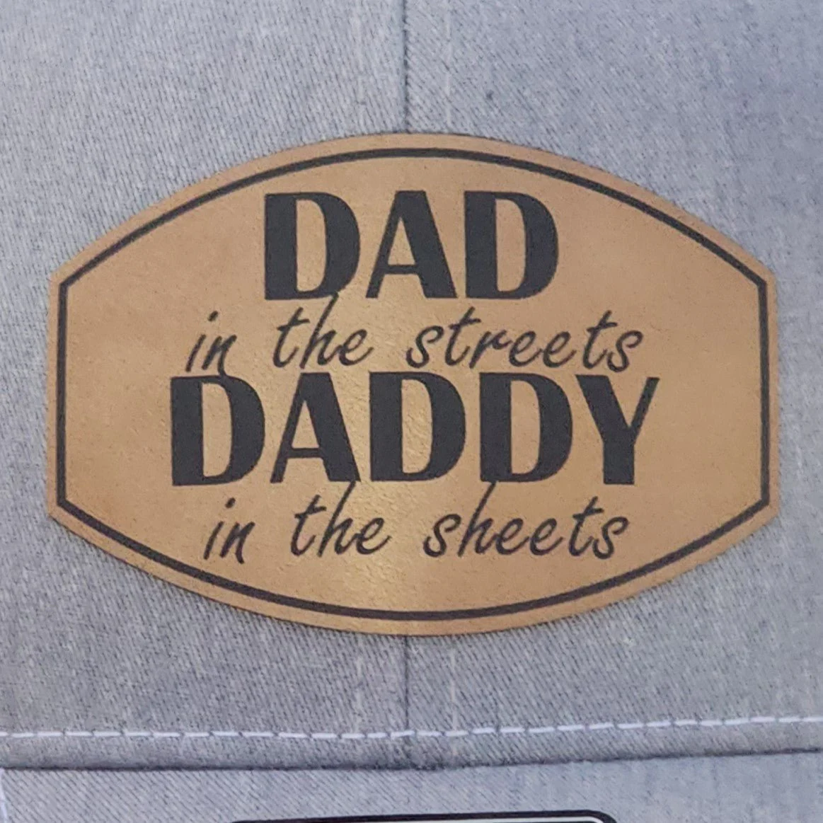 Dad Life in the Sheets Engraved Leatherette Hat Patch - MR01