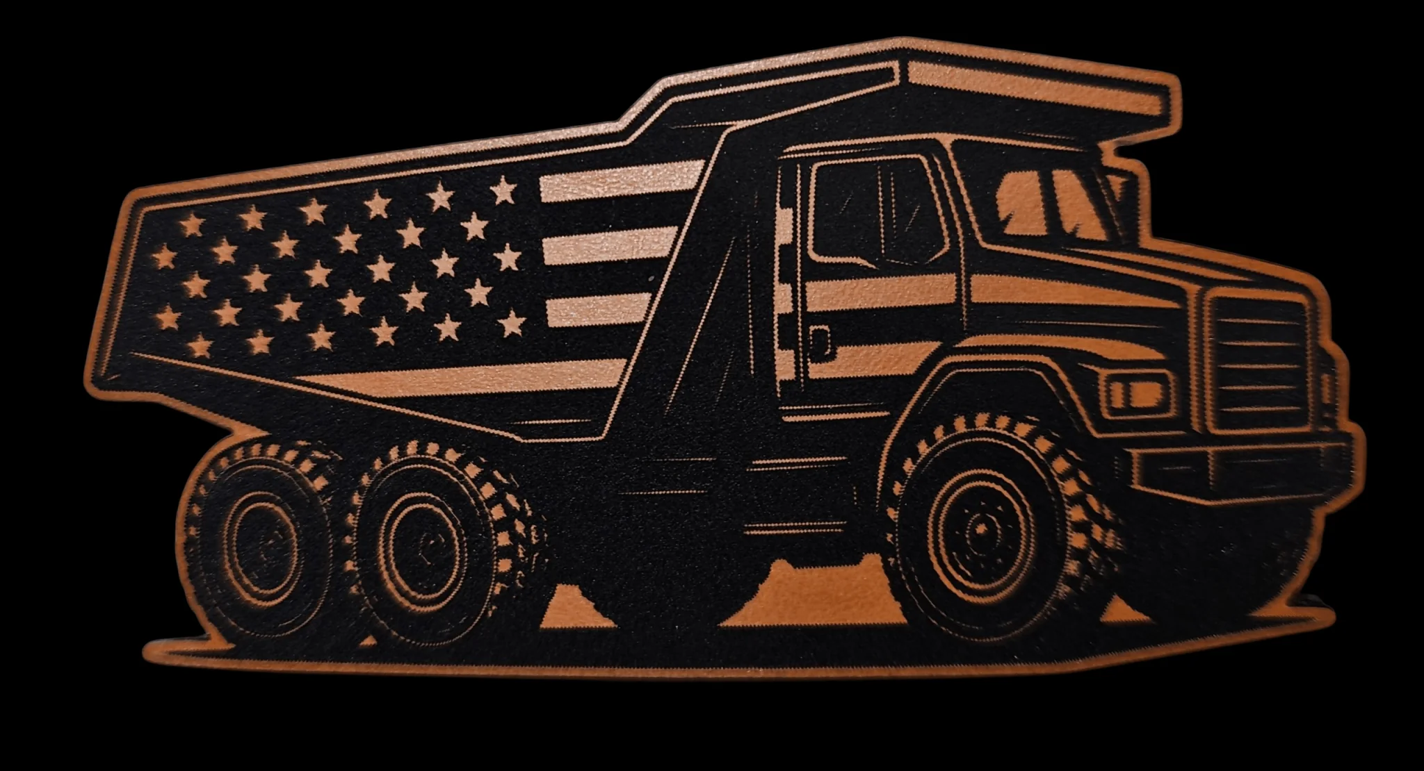Dump Truck American Flag Digital File