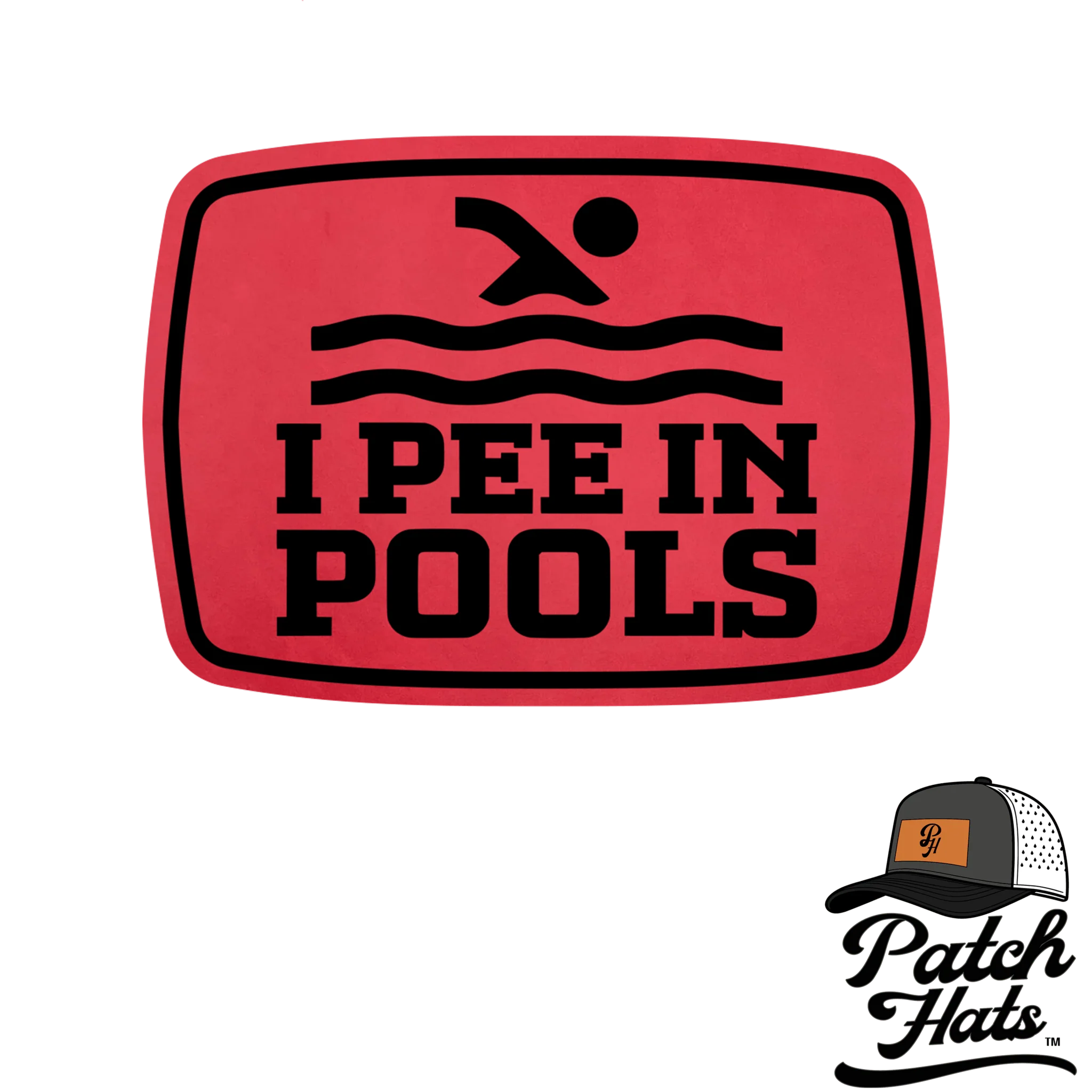 I Pee in Pools Leatherette Patch - Image 11