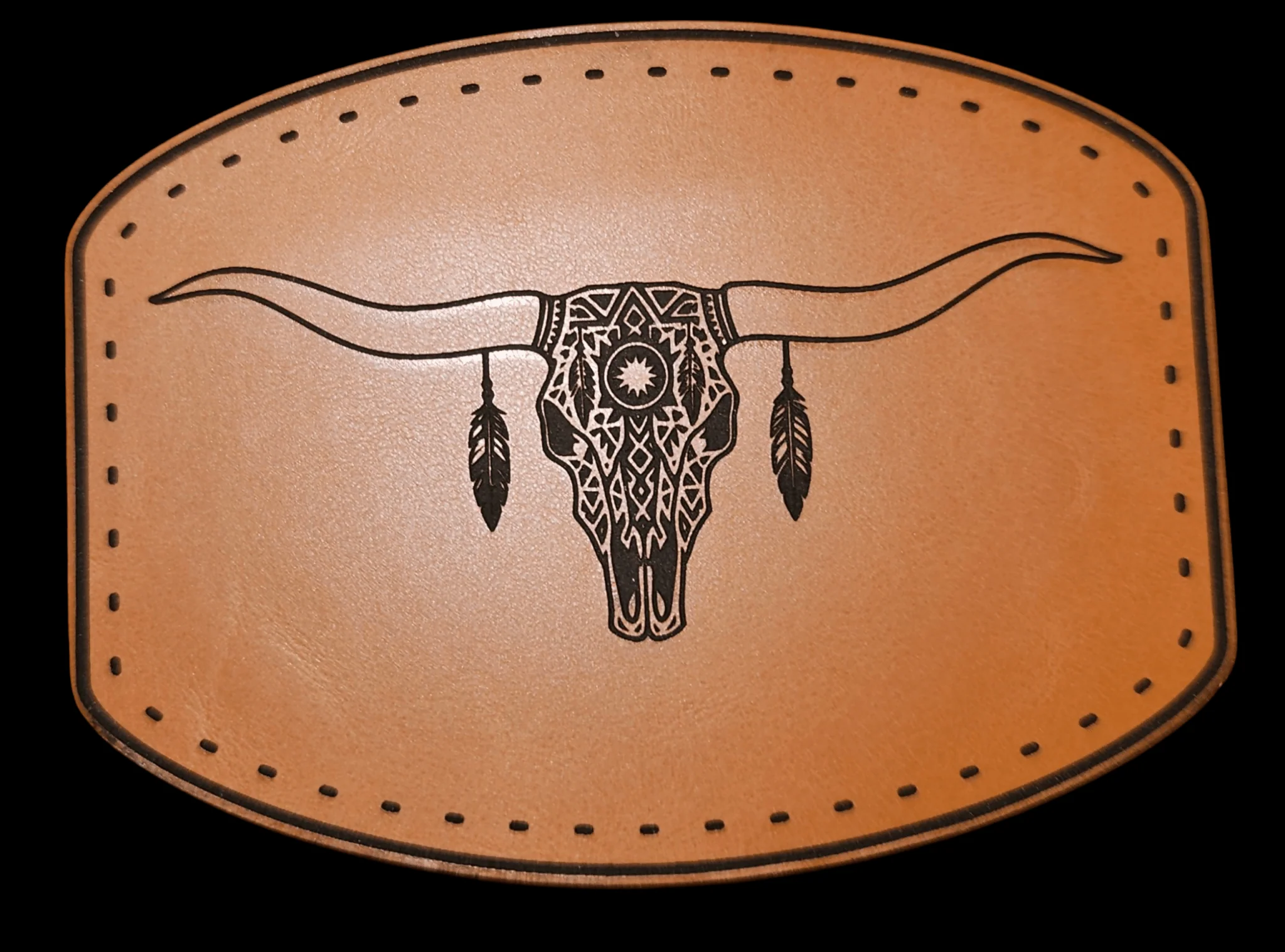 Longhorn Skull With Pattern V4