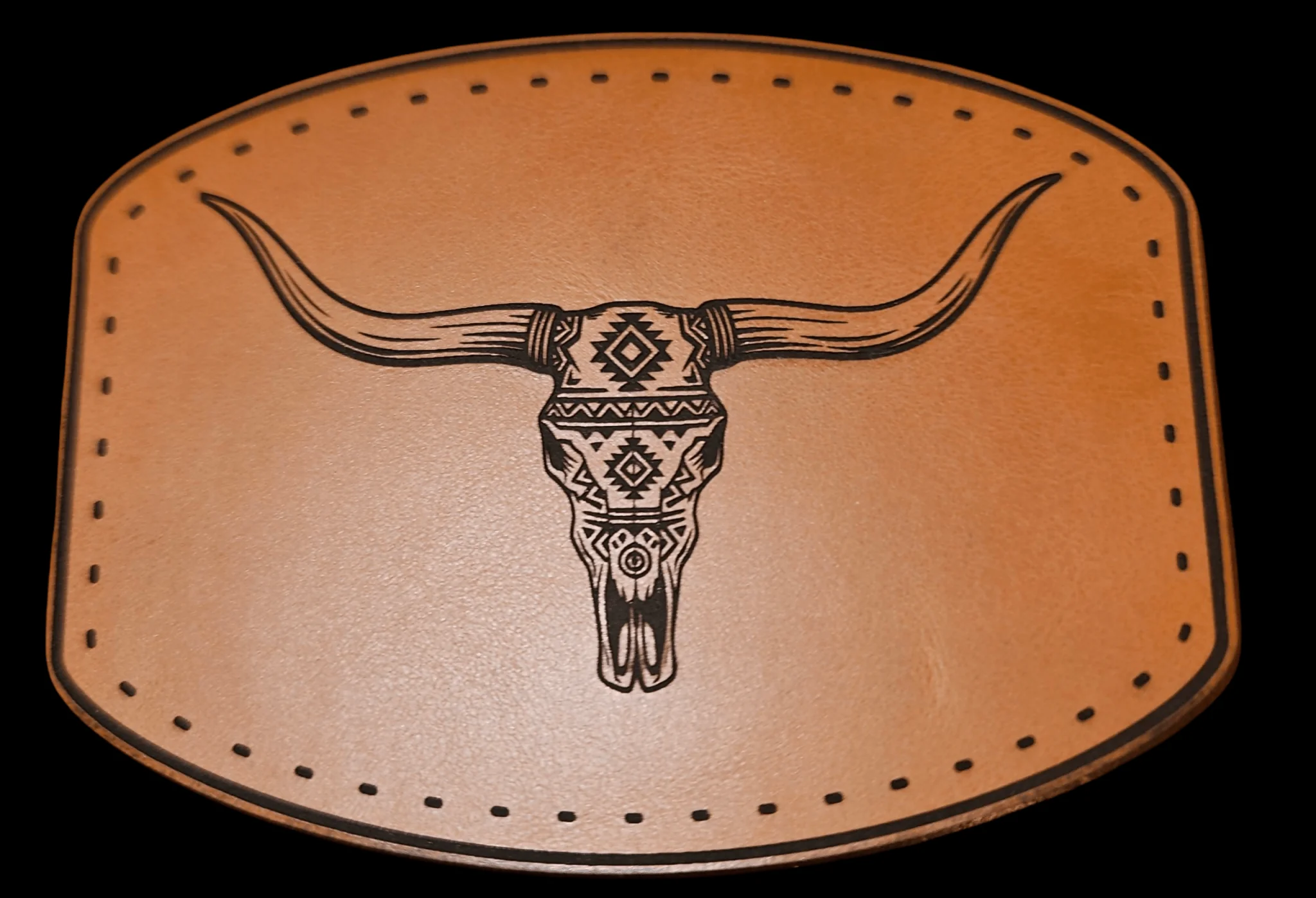 Longhorn Skull With Pattern V6