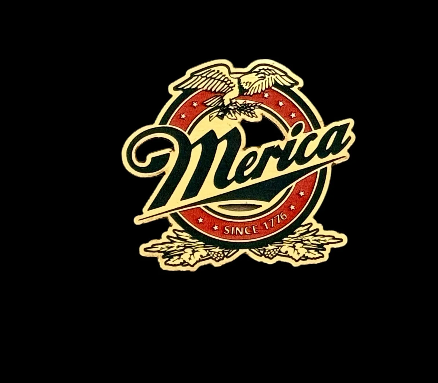 Merica Patriotic Acrylic Hat Patch - 2 Colors Available - Image 3