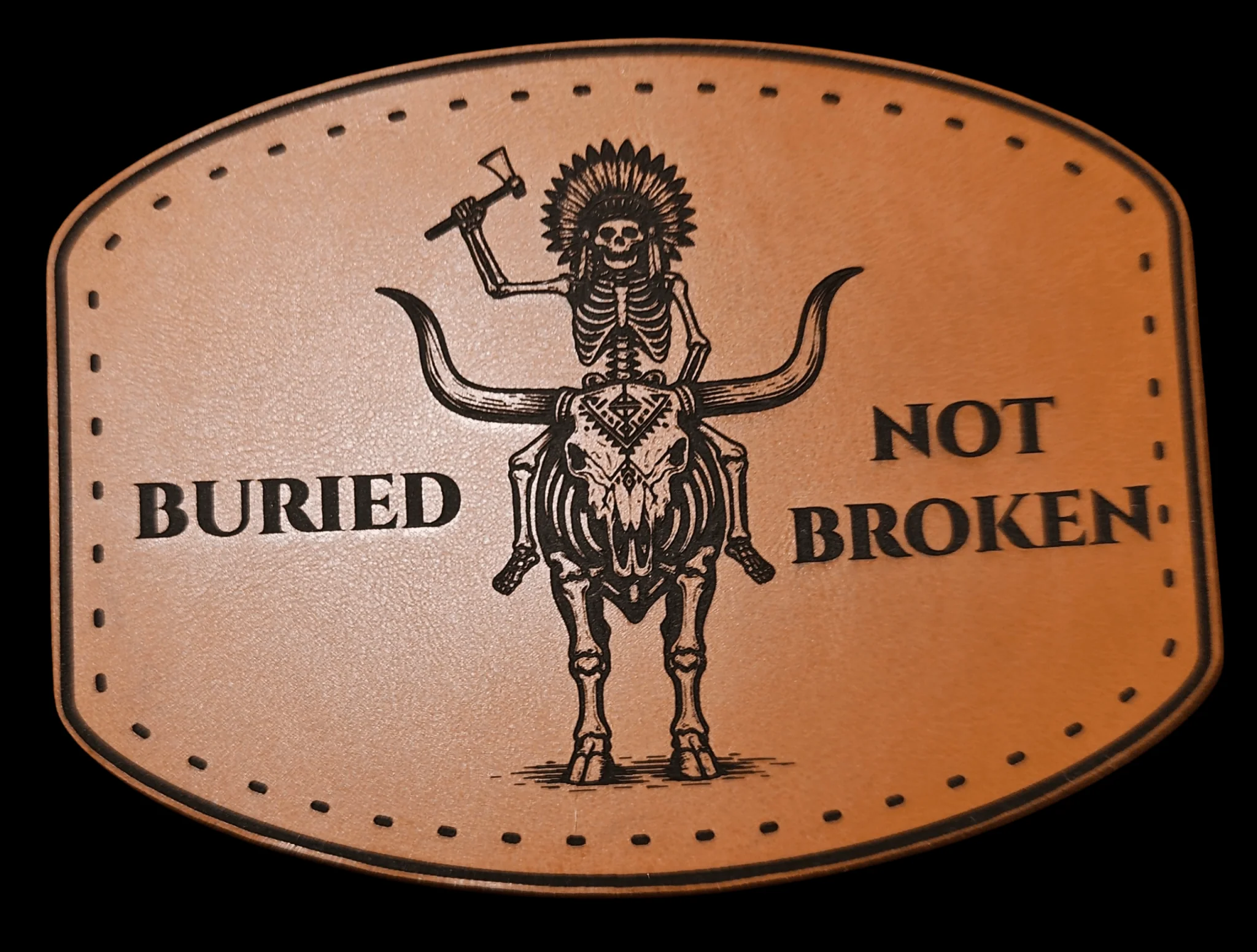 Native American Indian Bull Skeleton - Buried Not Broken