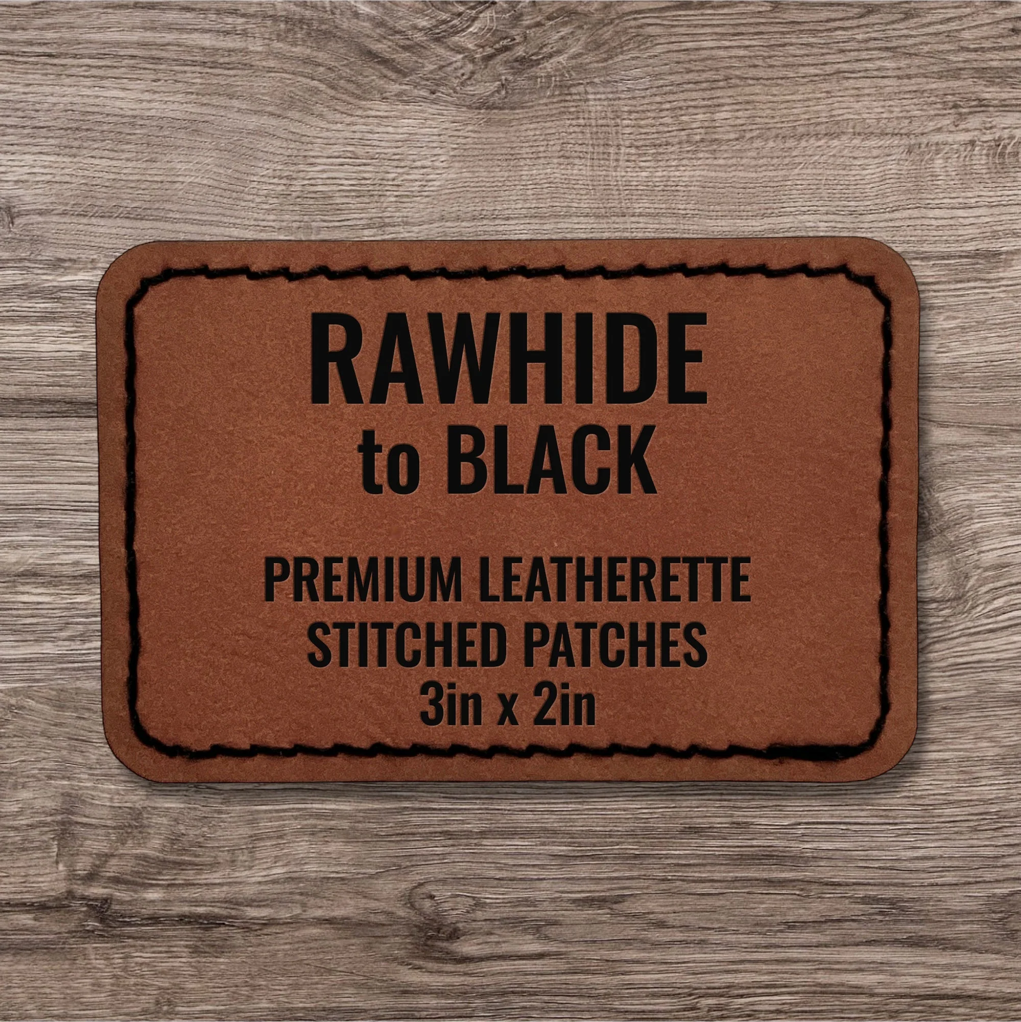 Stitched Premium Leatherette® Patches - 2"x3" Rectangle - Image 19