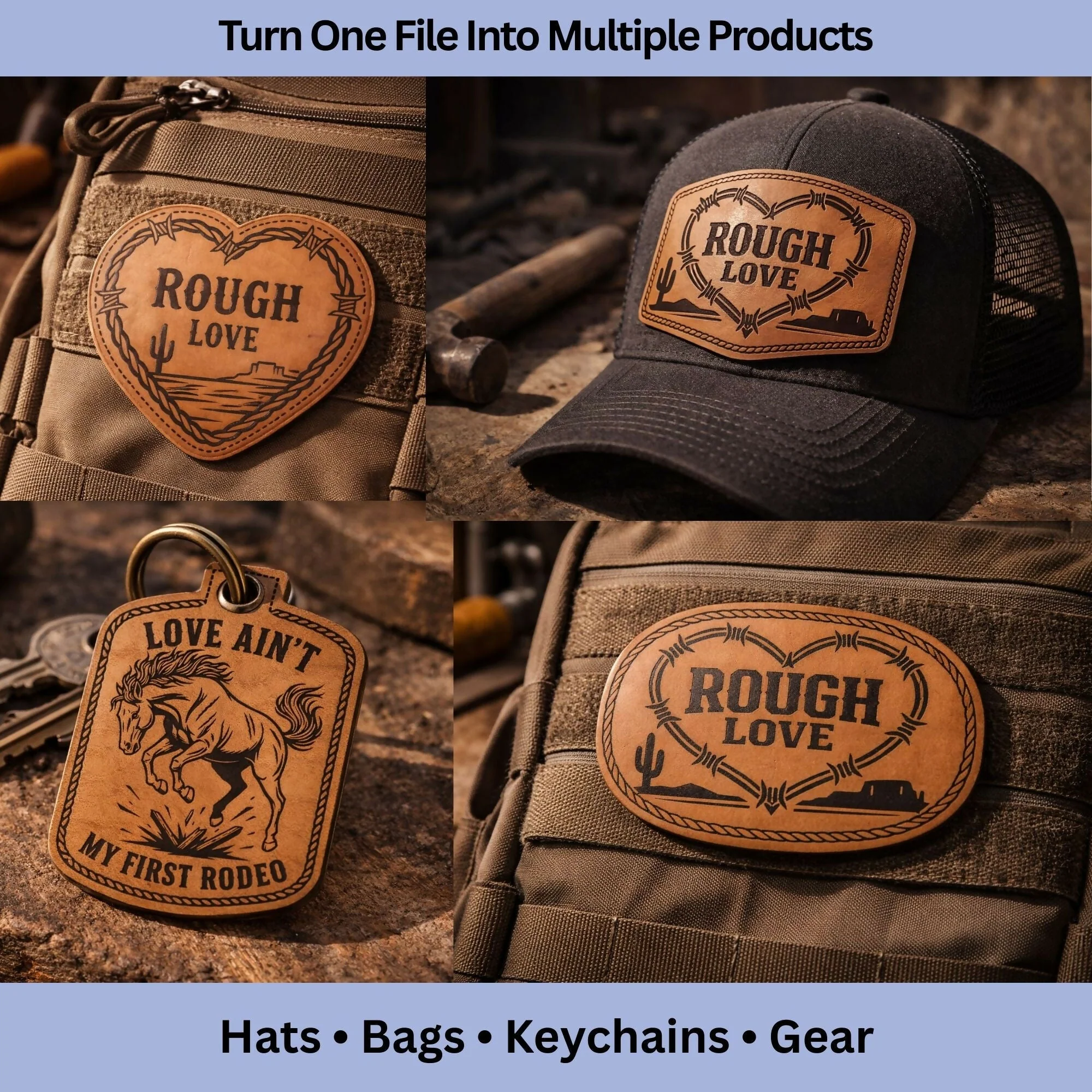 Rough Love Western Patch SVG Bundle - Image 6