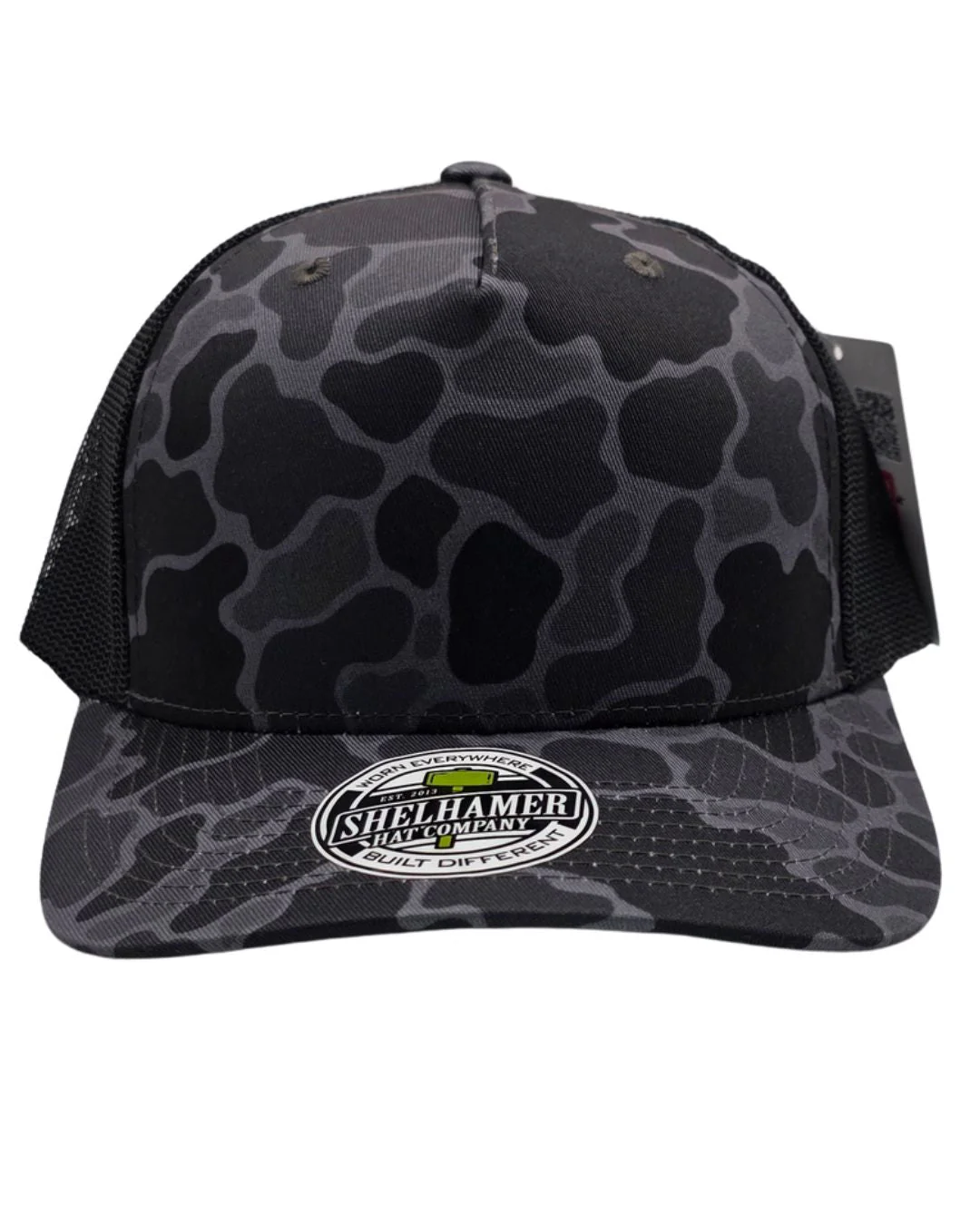 Swamp Duck Smoke Camo & Black 5-Panel Classic - Image 2