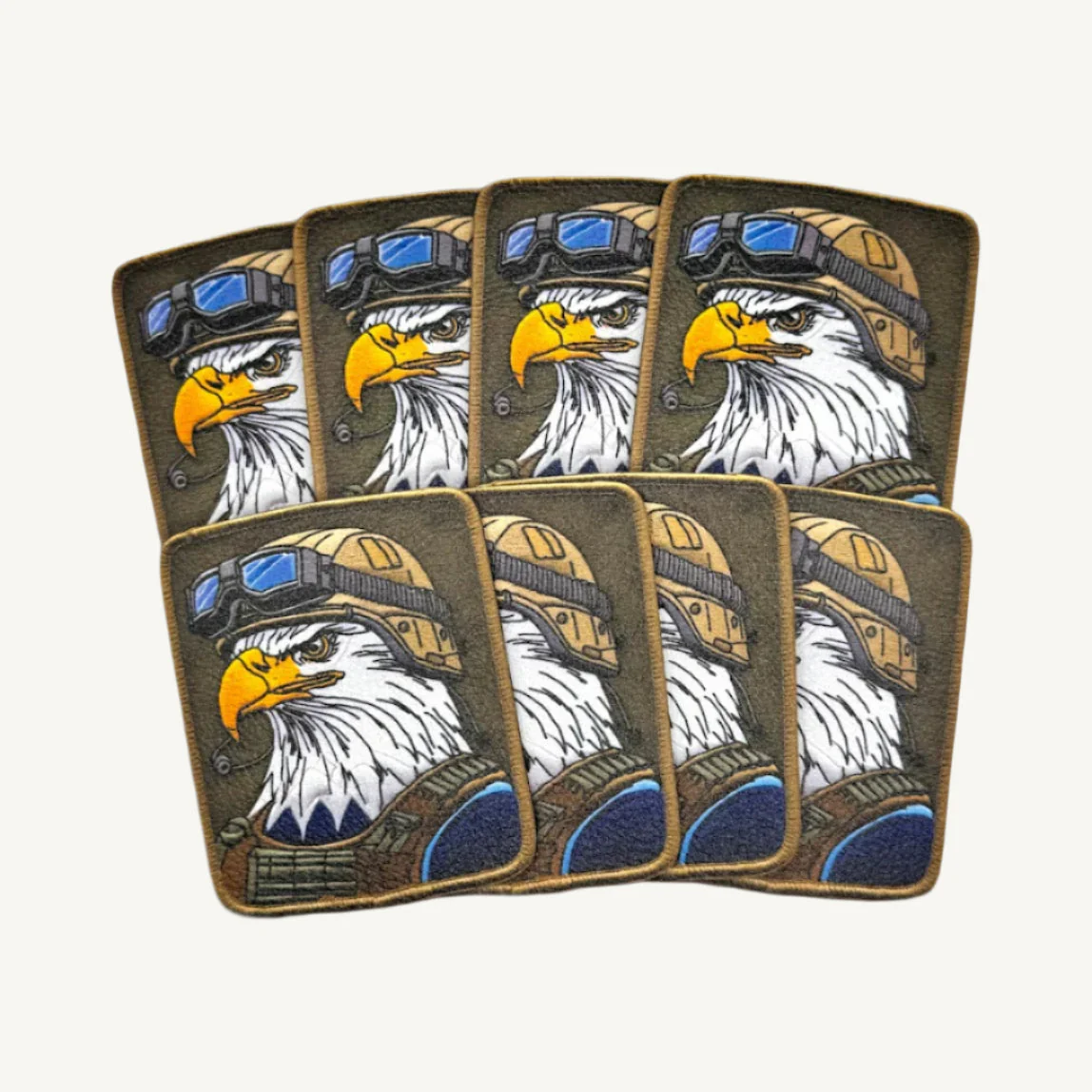 UV Printed Leatherette Patches - Bald Eagle Military Operator Designs - Image 2