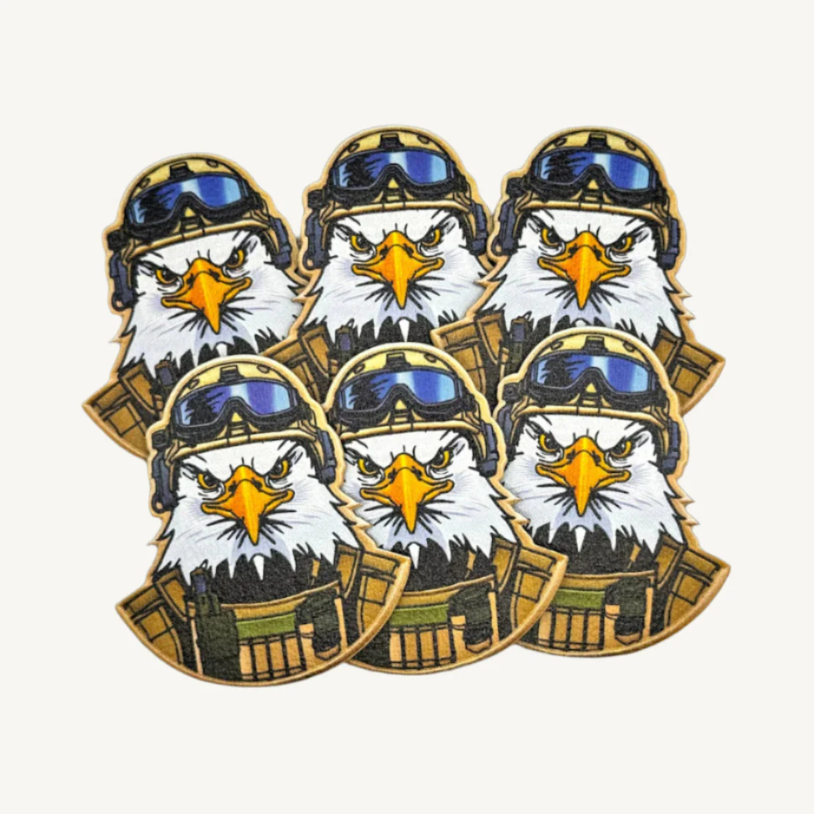 UV Printed Leatherette Patches - Bald Eagle Military Operator Designs - Image 3