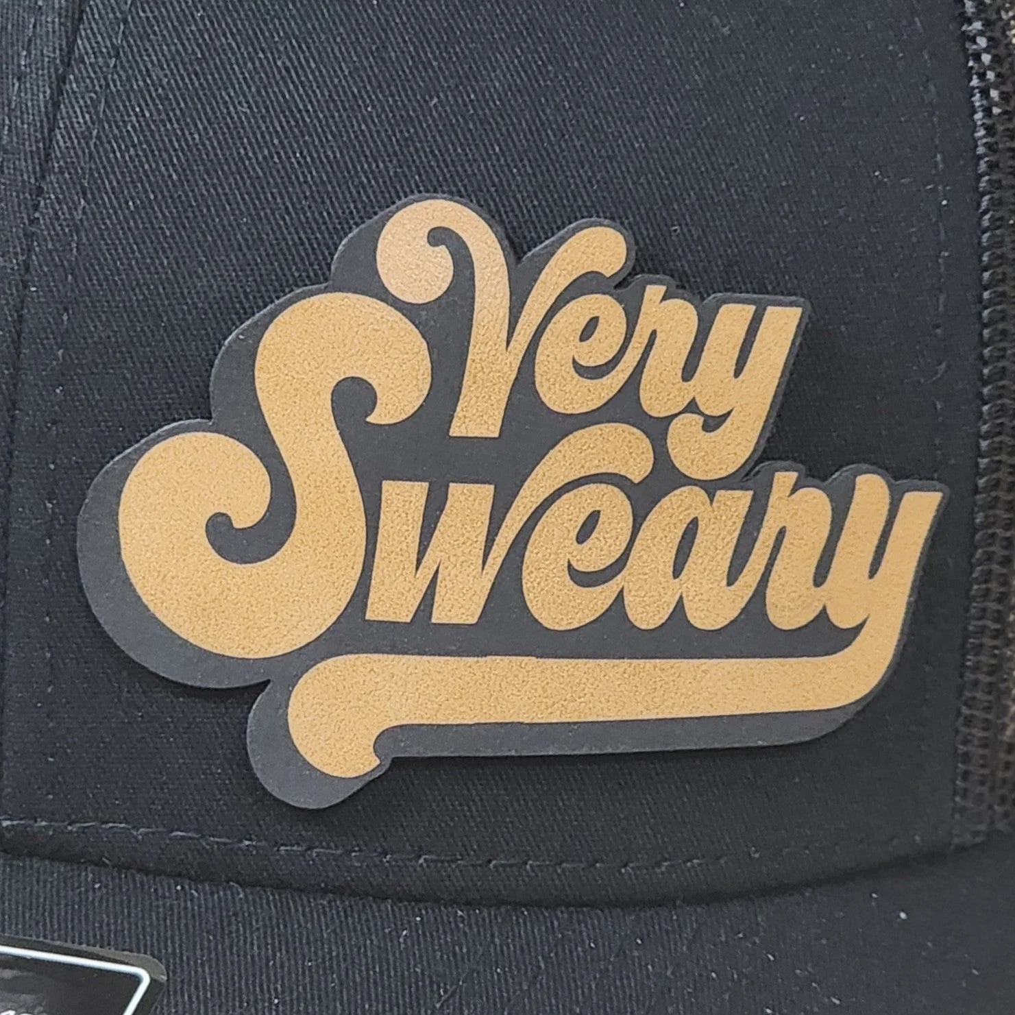 Very Sweary Engraved Leatherette Hat Patch - MR01 - Image 2