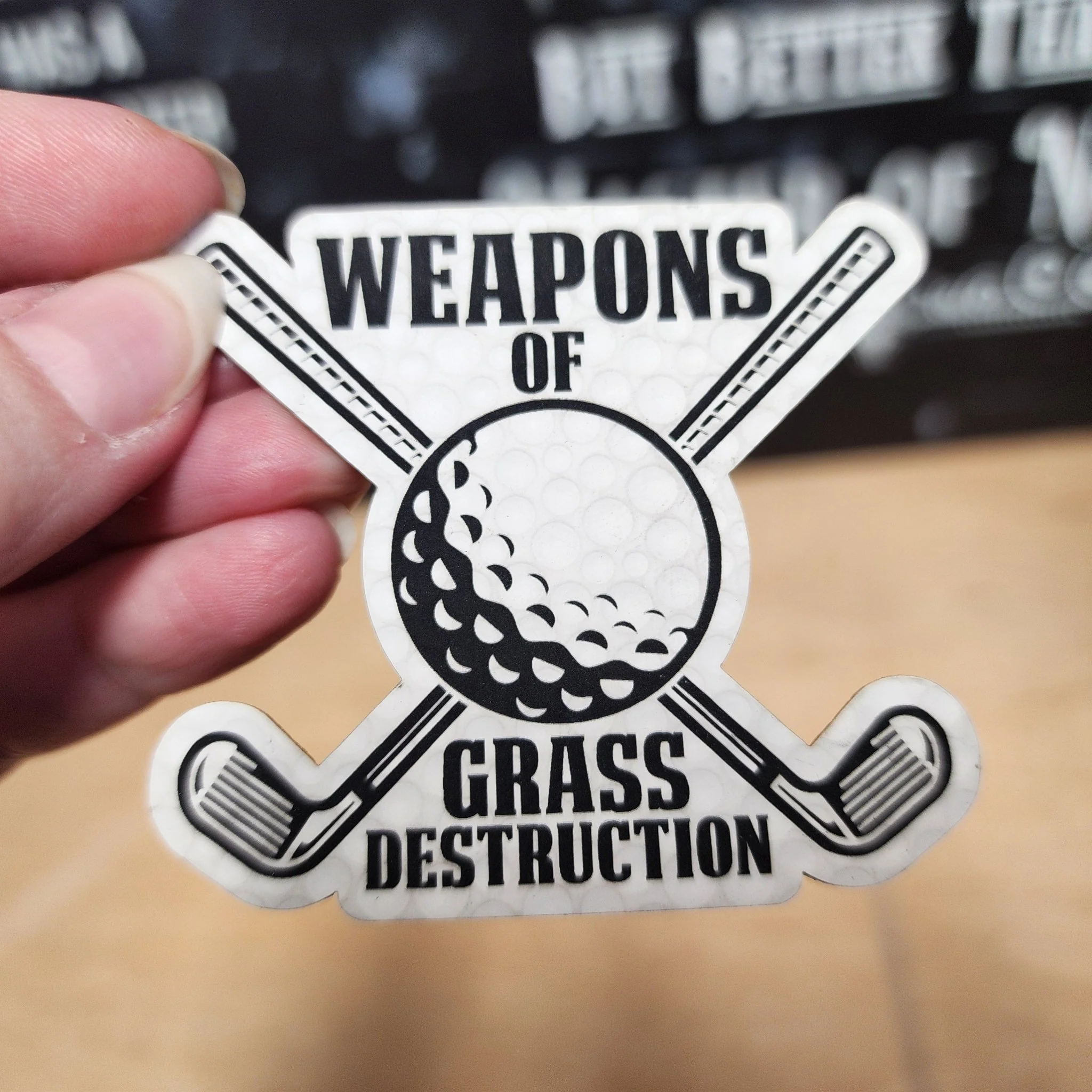 Weapons of Grass Destruction Engraved Leatherette Hat Patch - MR01